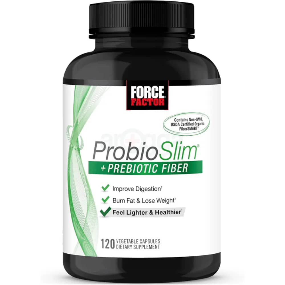 Force Factor ProbioSlim + Prebiotic Fiber Weight Loss Supplement for Women and Men 120 Count
