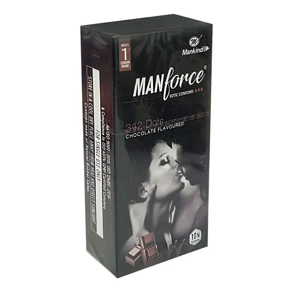 Manforce 342 Dots Xotic Condom | Flavour Chocolate 10's Pack
