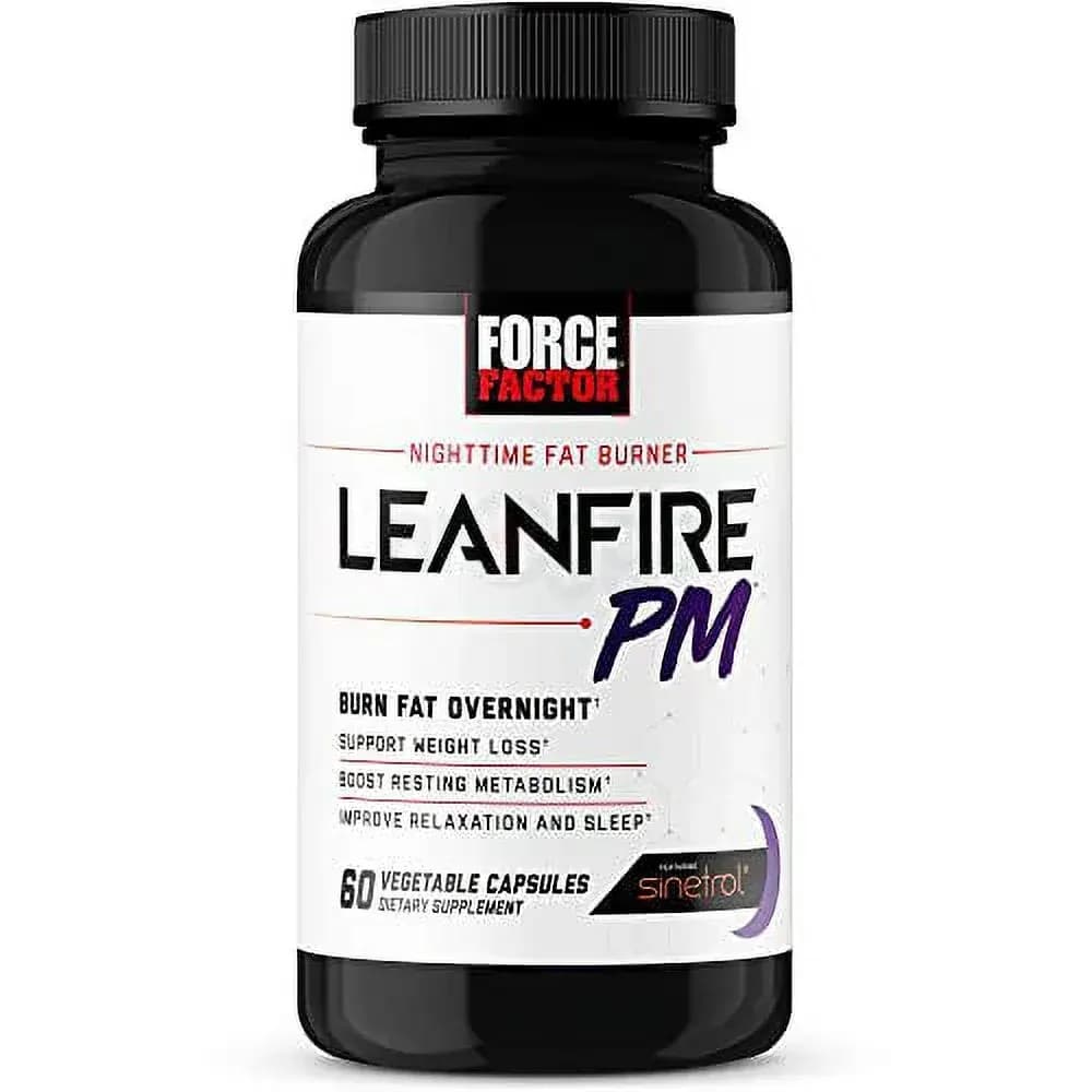 Force Factor Store LeanFire PM Weight Loss Pills for Women and Men, Fat Burner and Overnight Weight Loss Pills to Burn Fat, Boost Metabolism 60 Cap